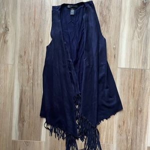 Deep purple fun fringe vest. Super soft material.